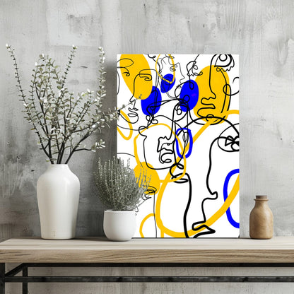 Abstract Line Art Metal Wall Art
