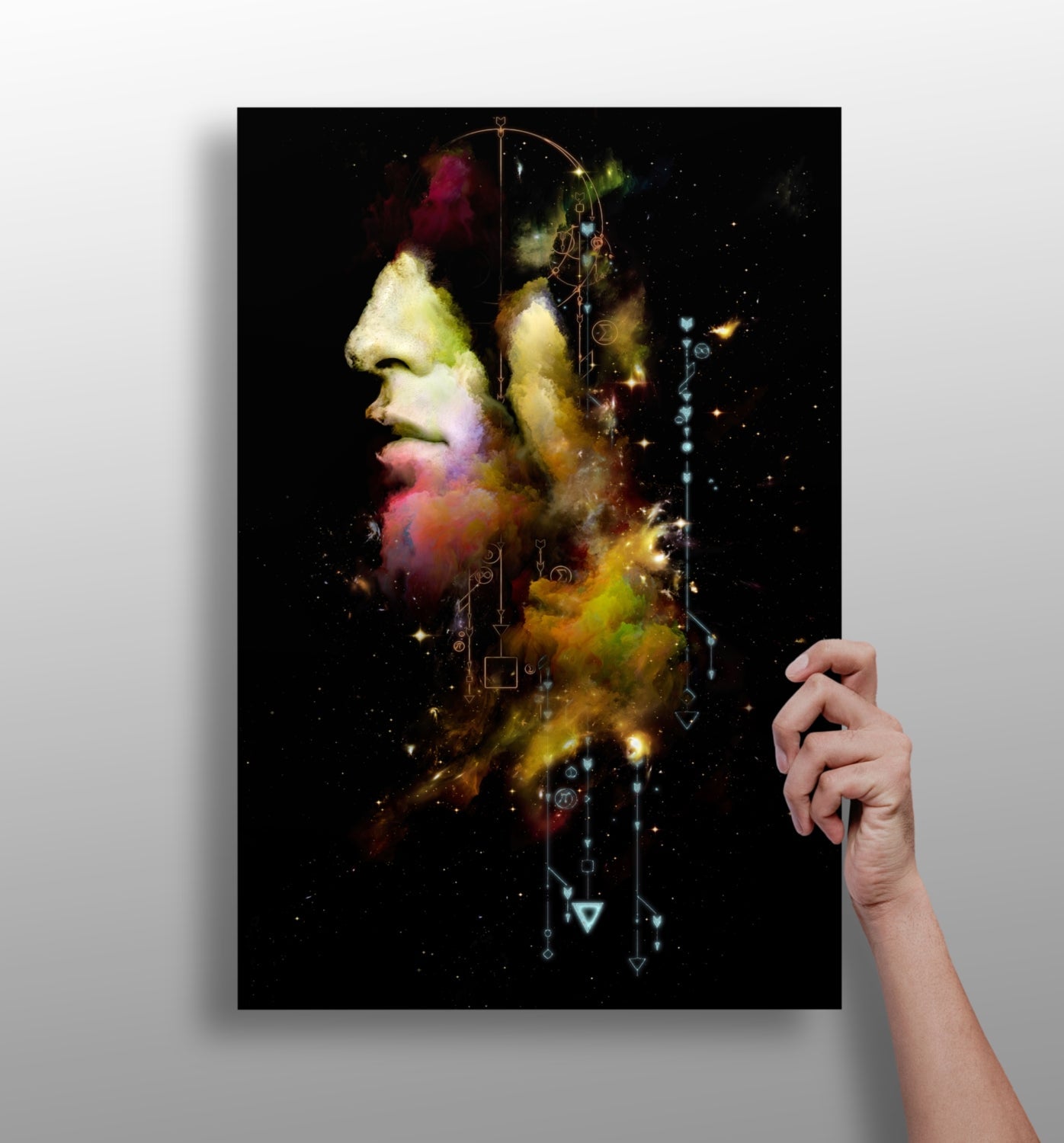Abstract Man metal wall art with bold abstract figure design