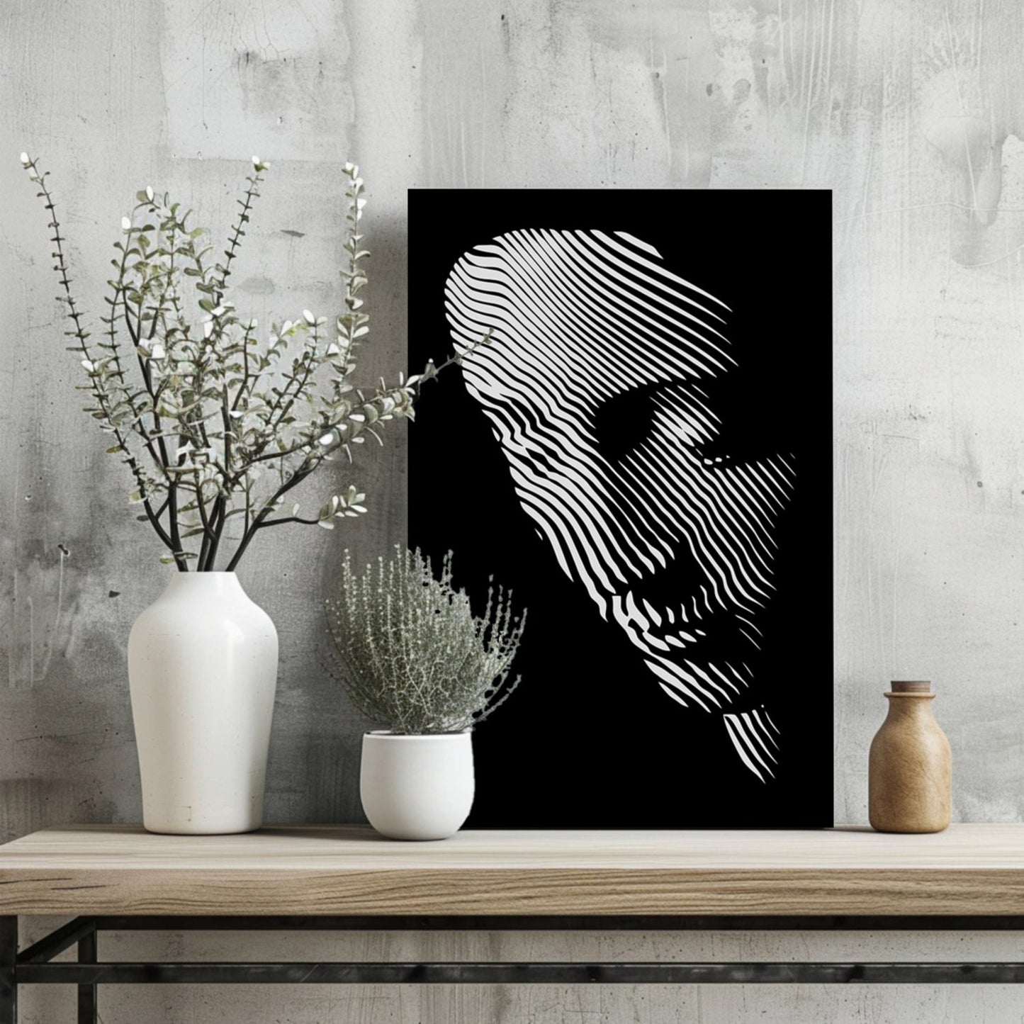 Abstract Statue Metal Wall Art
