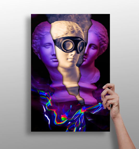 Contemporary Art Statue metal wall art print
