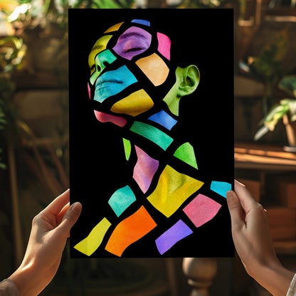 Colorful Woman Metal Wall Art