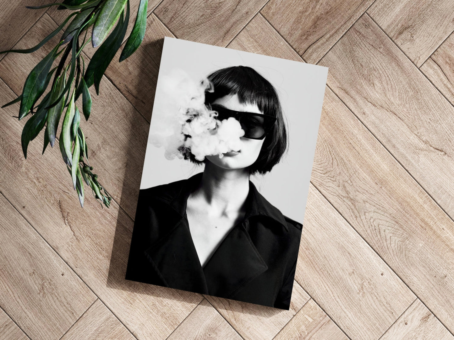 Woman In Smoke Metal Wall Art