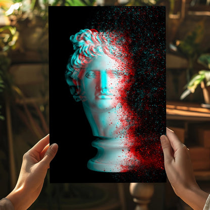 Statue Head Metal Wall Art