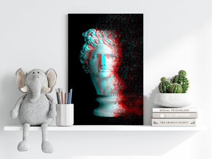 Statue Head Metal Wall Art