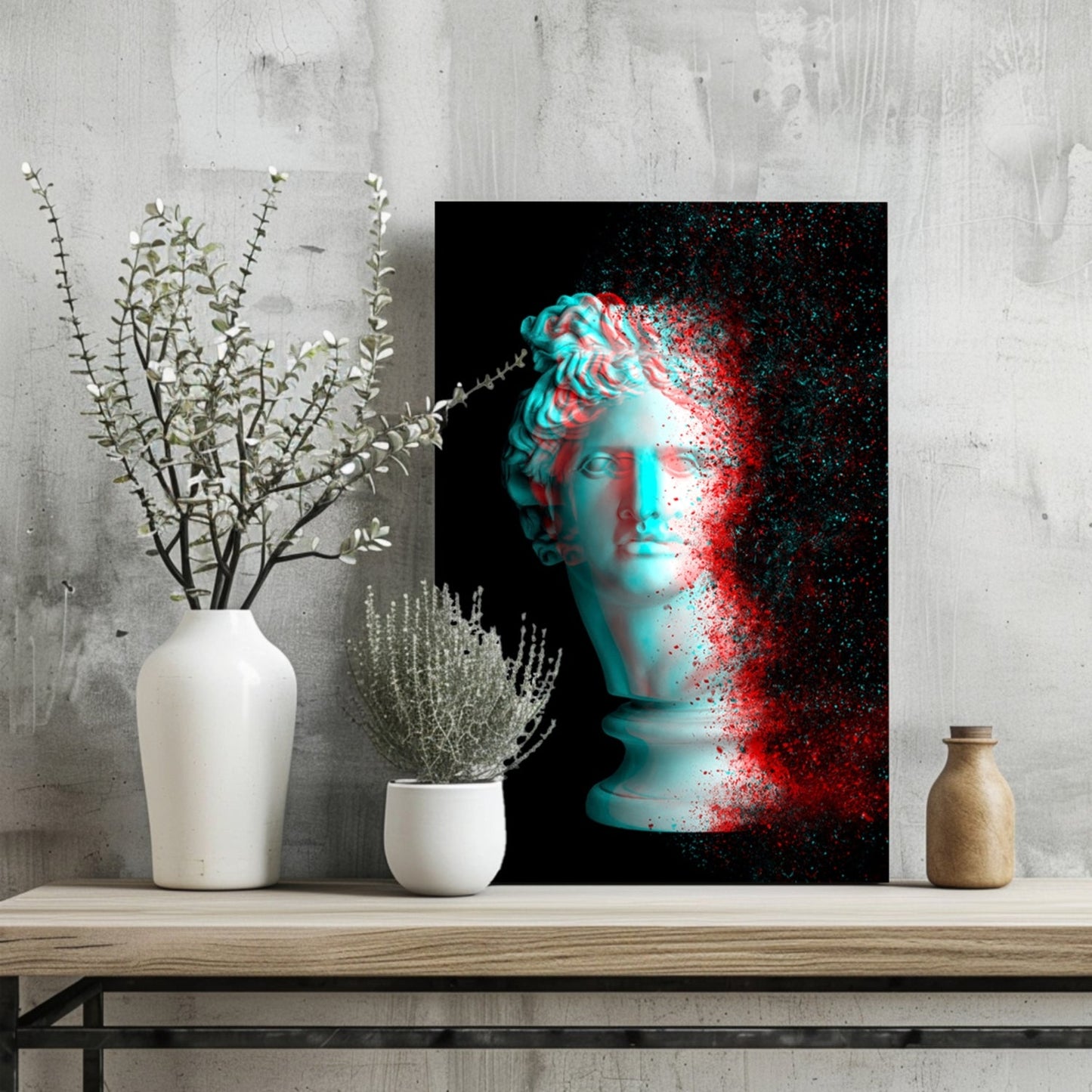 Statue Head Metal Wall Art