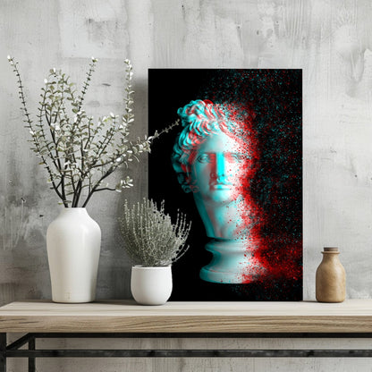 Statue Head Metal Wall Art