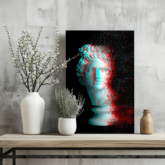 Statue Head Metal Wall Art