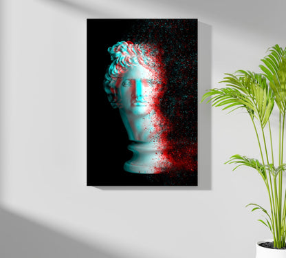Statue Head Metal Wall Art