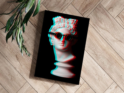 Statue Head Metal Wall Art