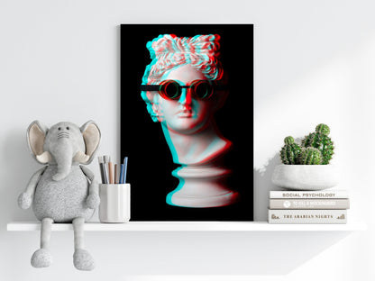 Statue Head Metal Wall Art
