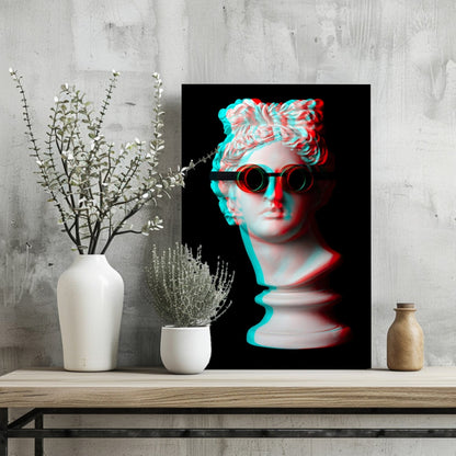 Statue Head Metal Wall Art