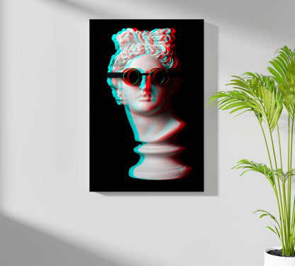 Statue Head Metal Wall Art