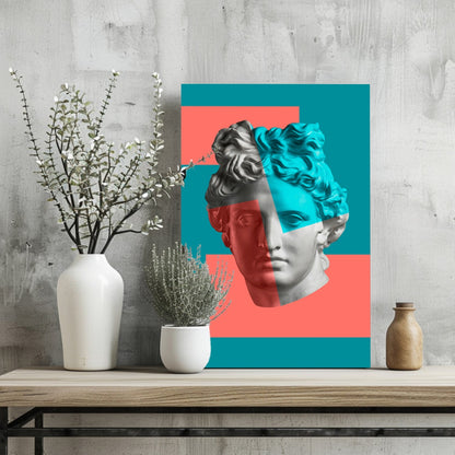 Statue Head Metal Wall Art