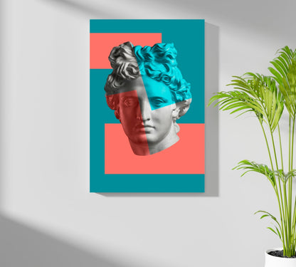 Statue Head Metal Wall Art
