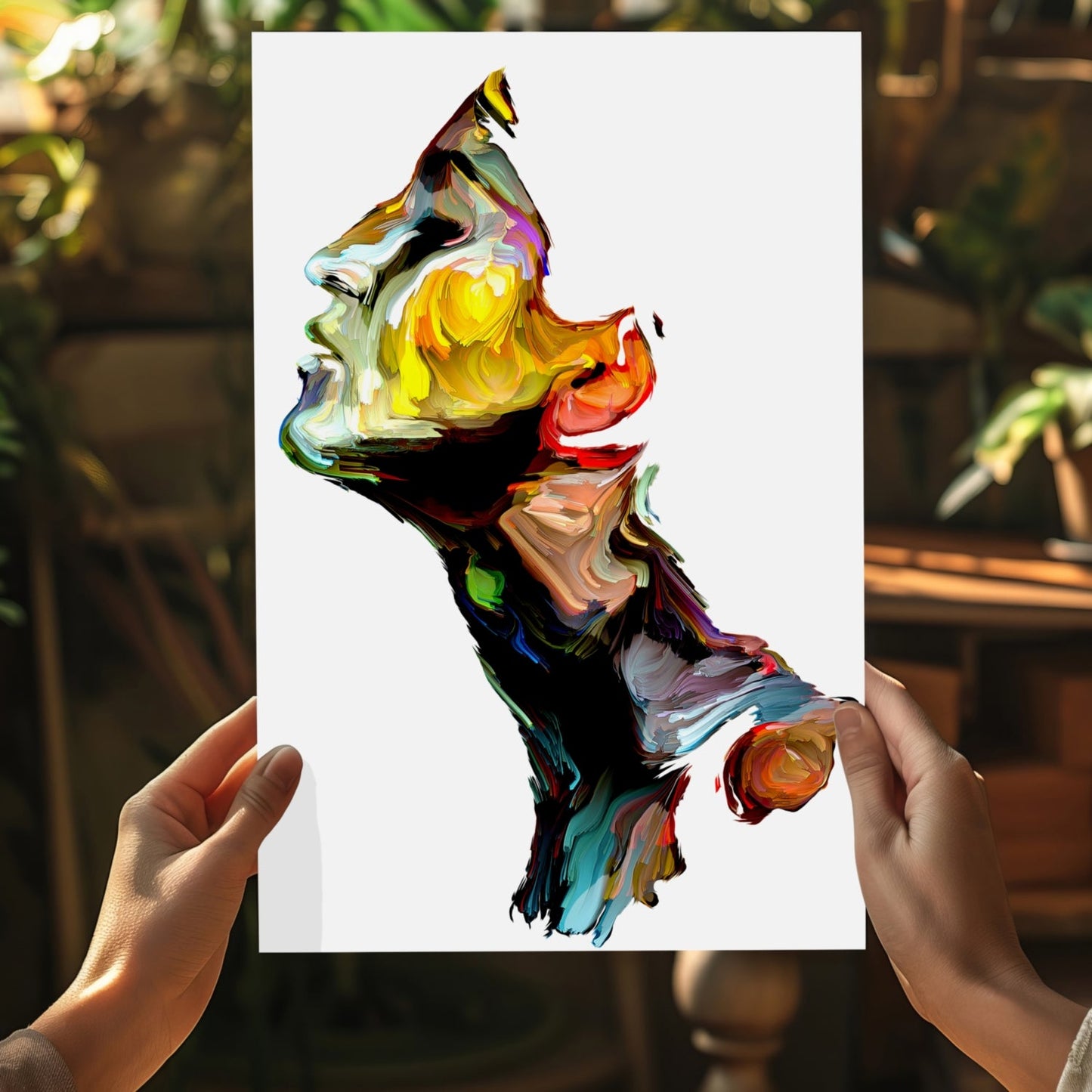 Colorful Portrait V1 Metal Wall Art