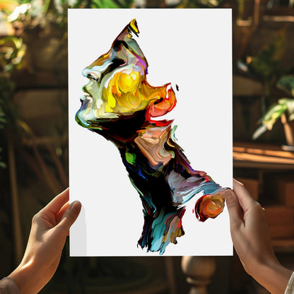 Colorful Portrait V1 Metal Wall Art