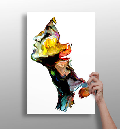 Colorful Portrait V1 Metal Wall Art