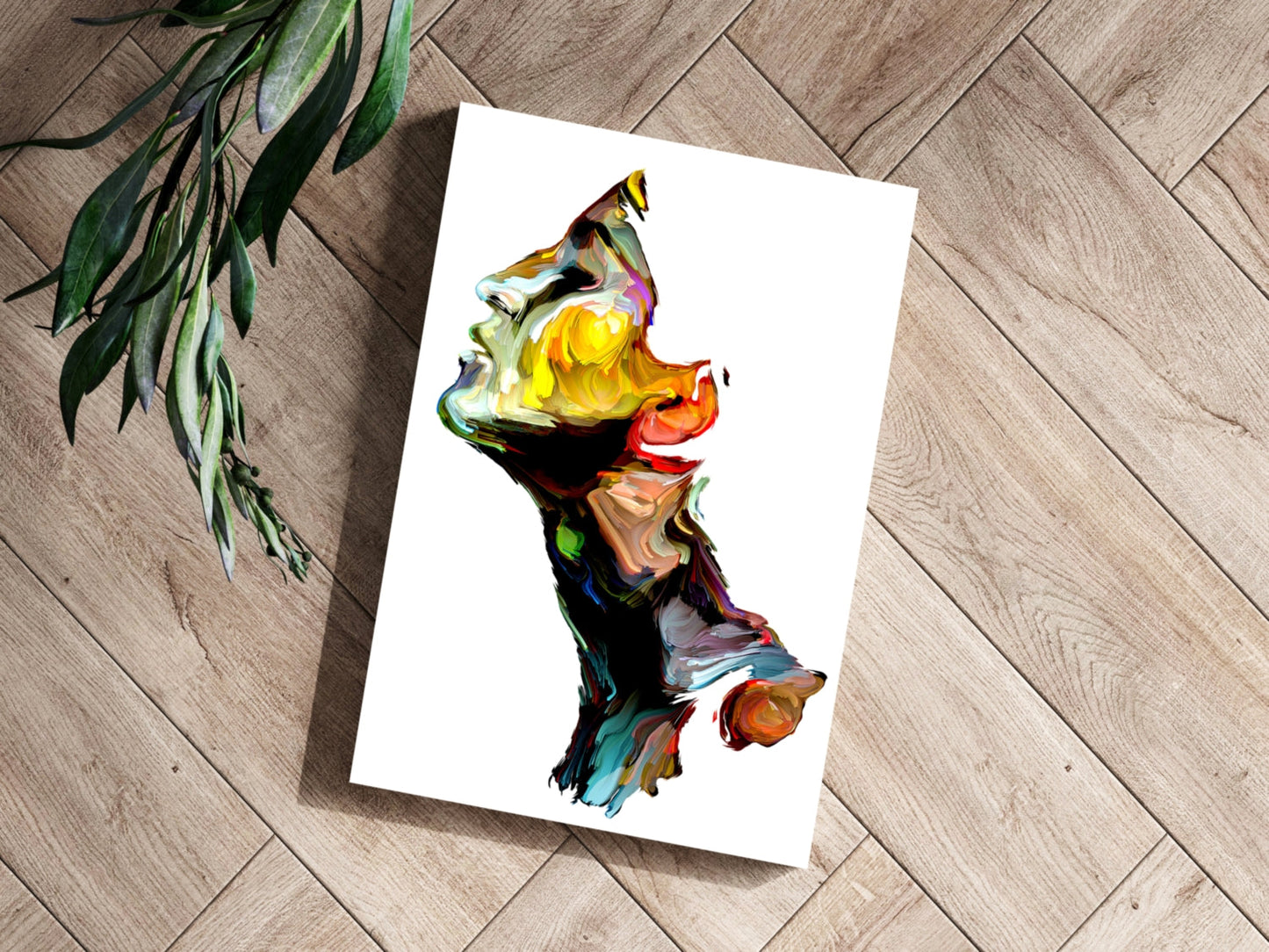 Colorful Portrait V1 Metal Wall Art
