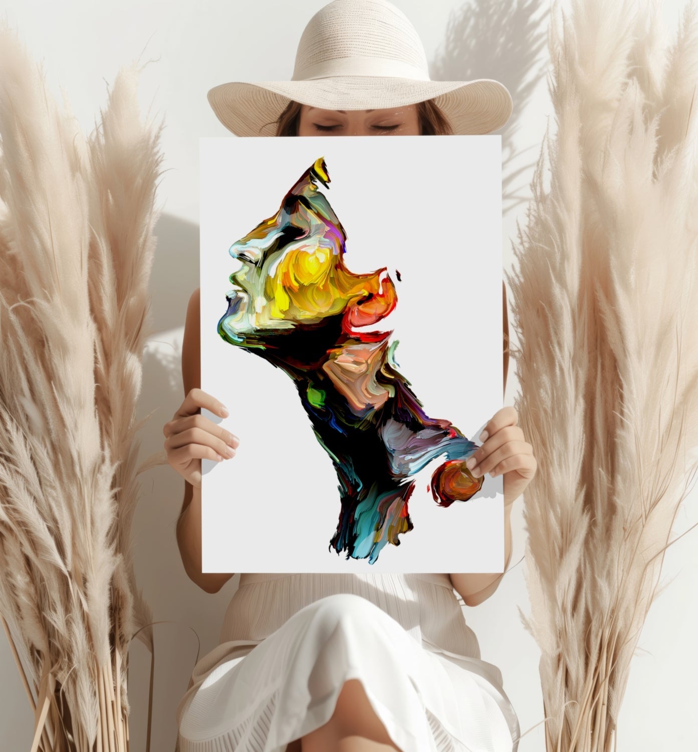 Colorful Portrait V1 Metal Wall Art