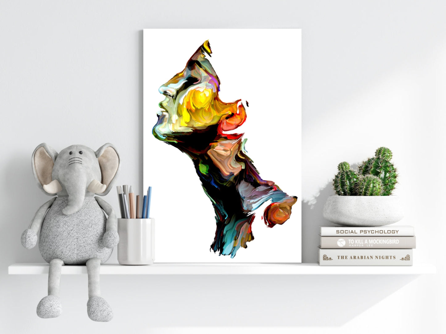 Colorful Portrait V1 Metal Wall Art
