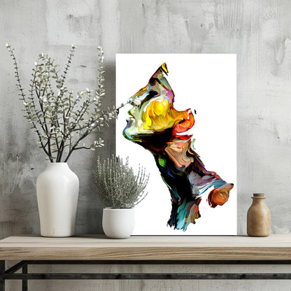 Colorful Portrait V1 Metal Wall Art