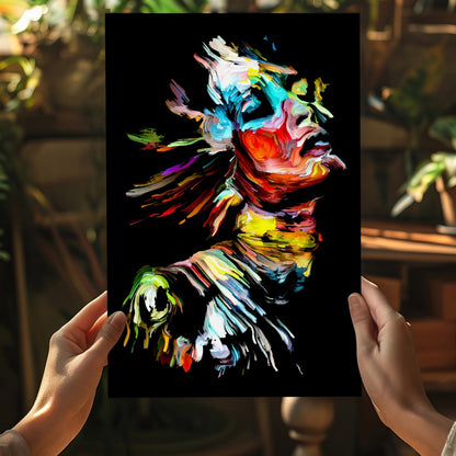 Colorful Portrait V2 Metal Wall Art