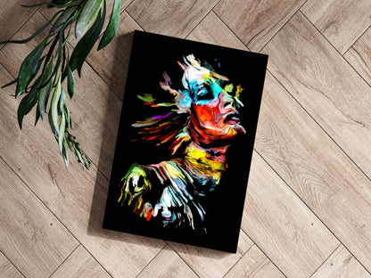 Colorful Portrait V2 Metal Wall Art