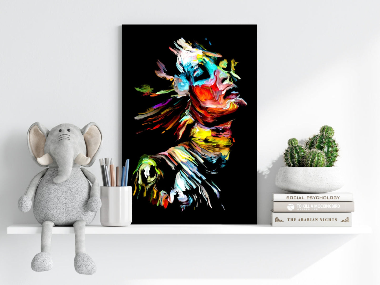 Colorful Portrait V2 Metal Wall Art