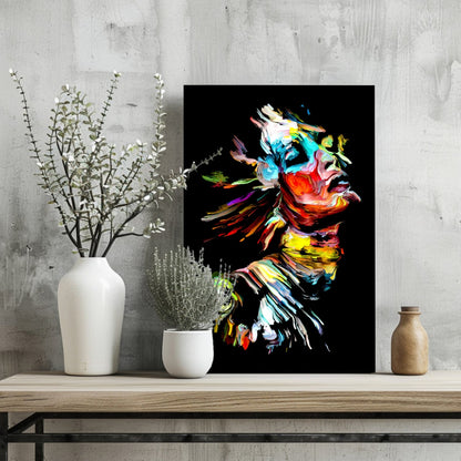 Colorful Portrait V2 Metal Wall Art