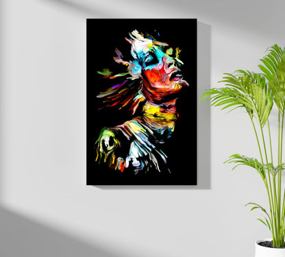 Colorful Portrait V2 Metal Wall Art