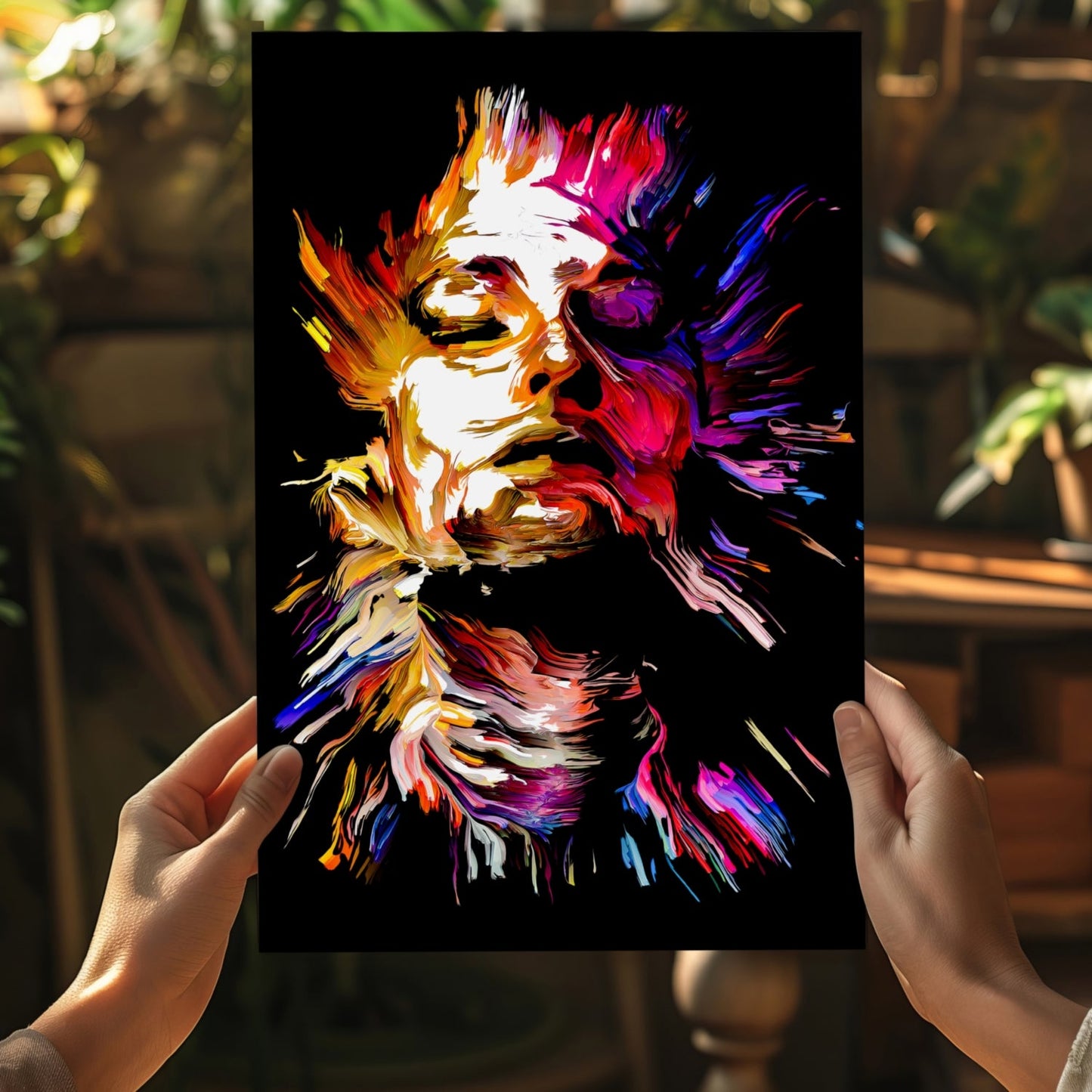 Colorful Portrait V3 Metal Wall Art