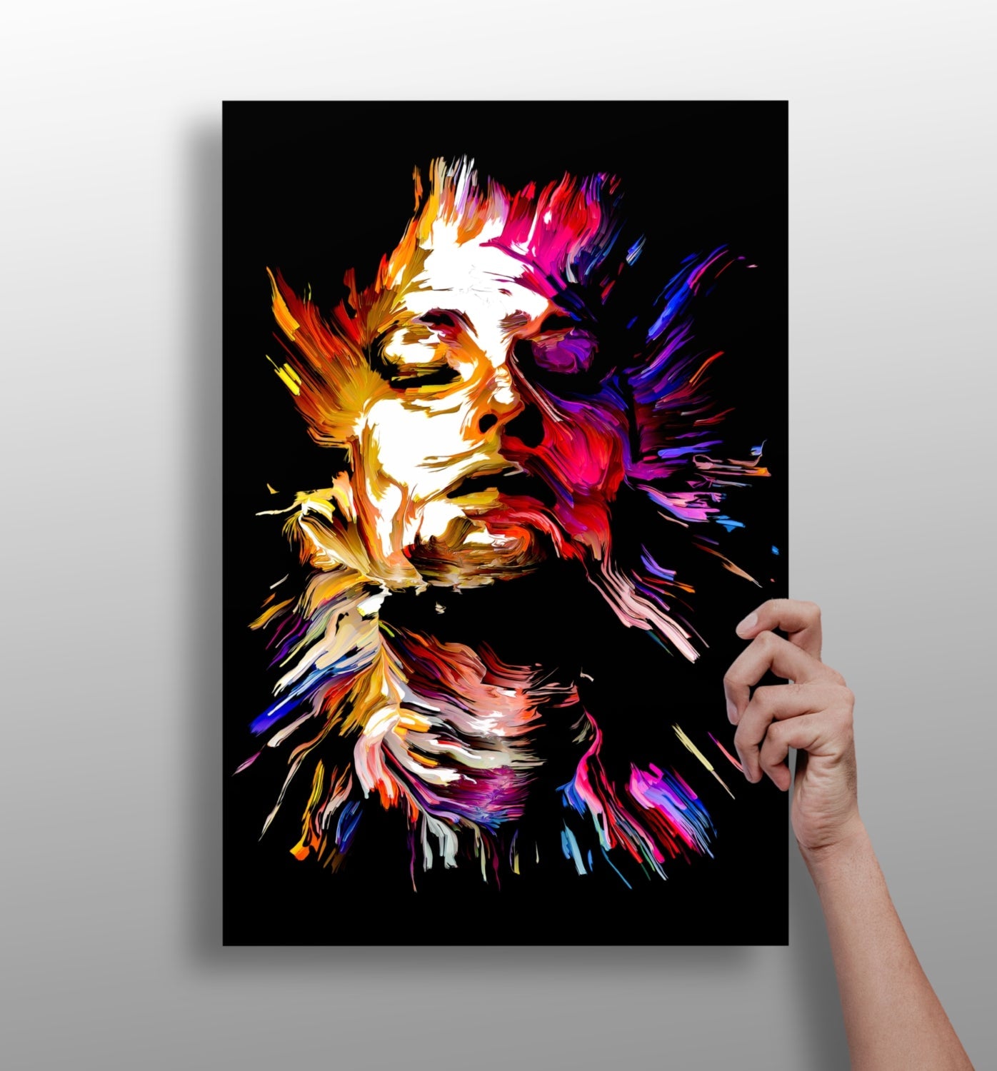 Colorful Portrait V3 Metal Wall Art