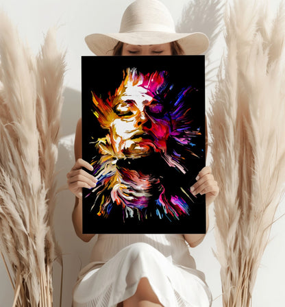 Colorful Portrait V3 Metal Wall Art