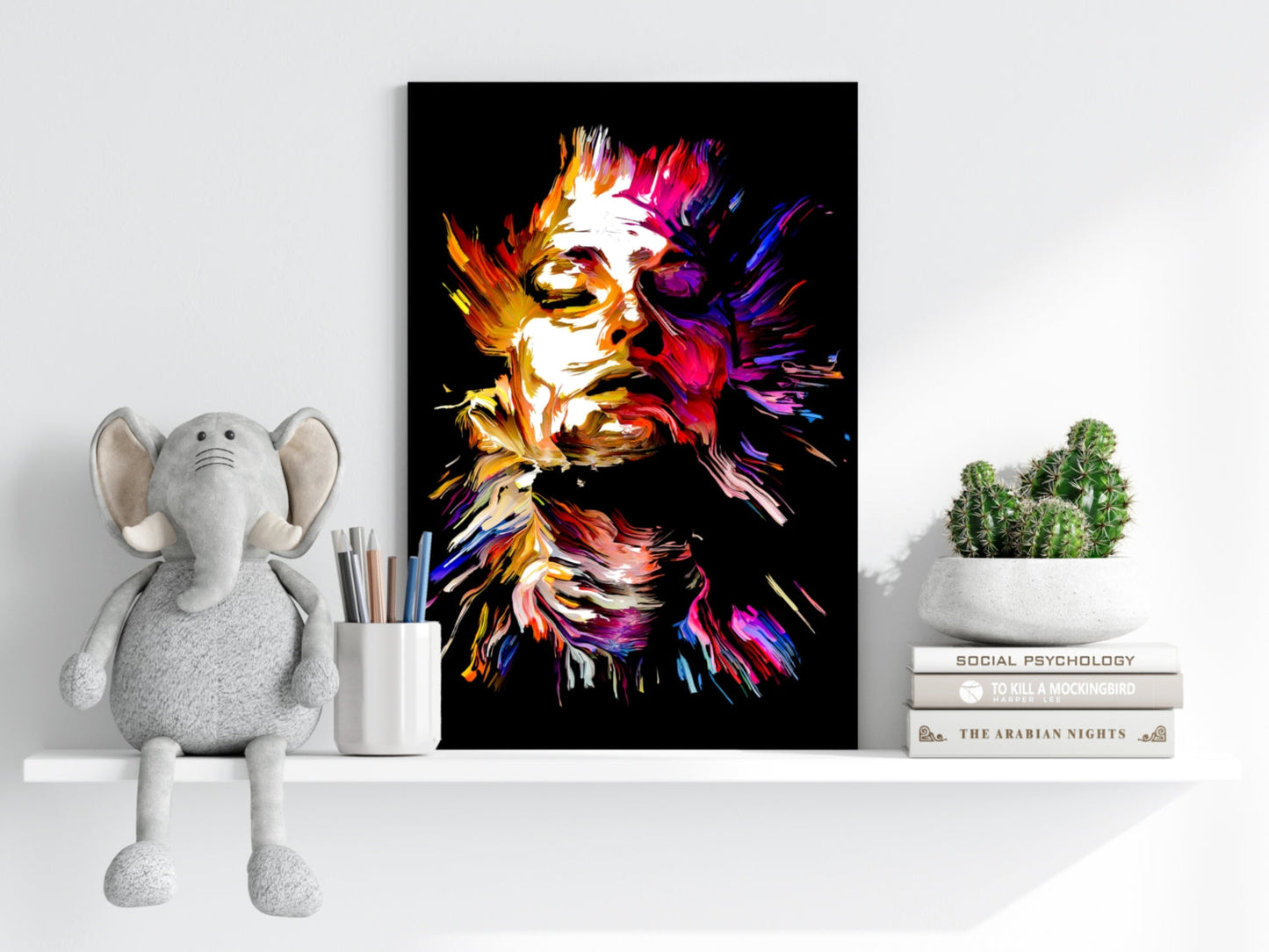 Colorful Portrait V3 Metal Wall Art