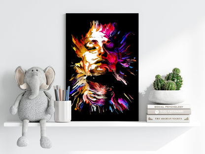 Colorful Portrait V3 Metal Wall Art