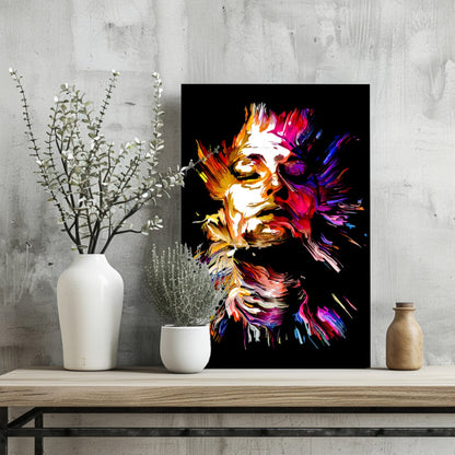 Colorful Portrait V3 Metal Wall Art