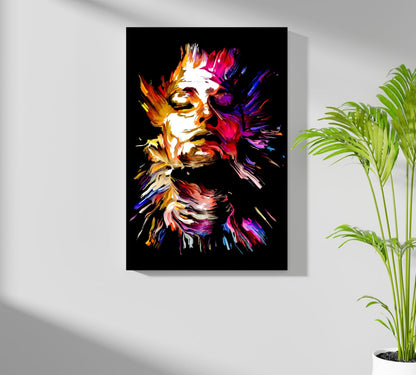 Colorful Portrait V3 Metal Wall Art