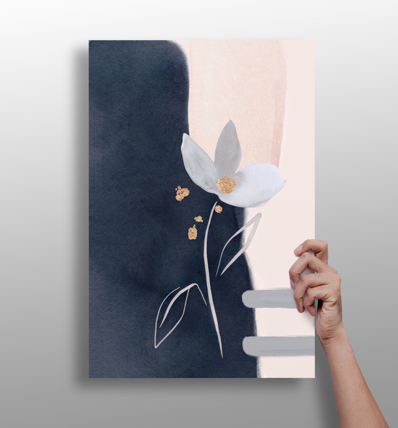 Abstract Flower metal wall art print