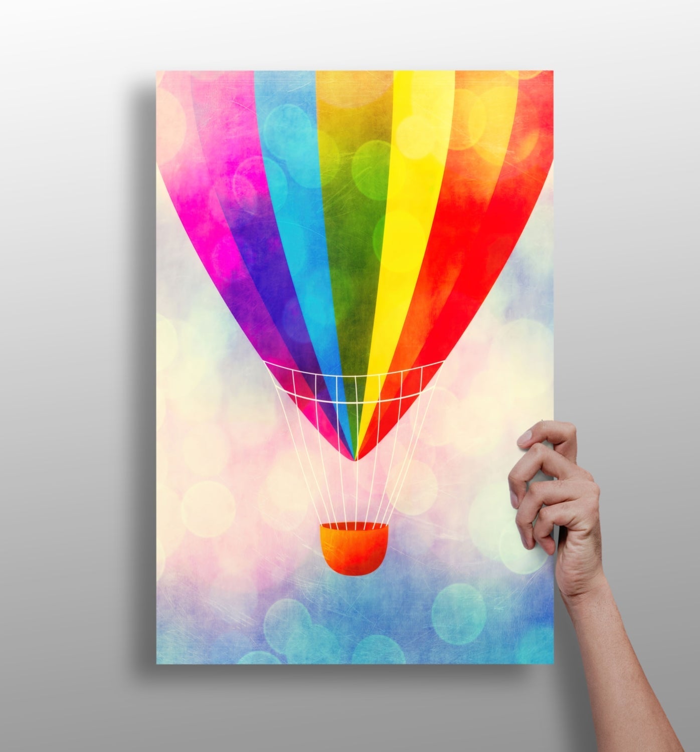 Air Balloon metal wall art colorful design