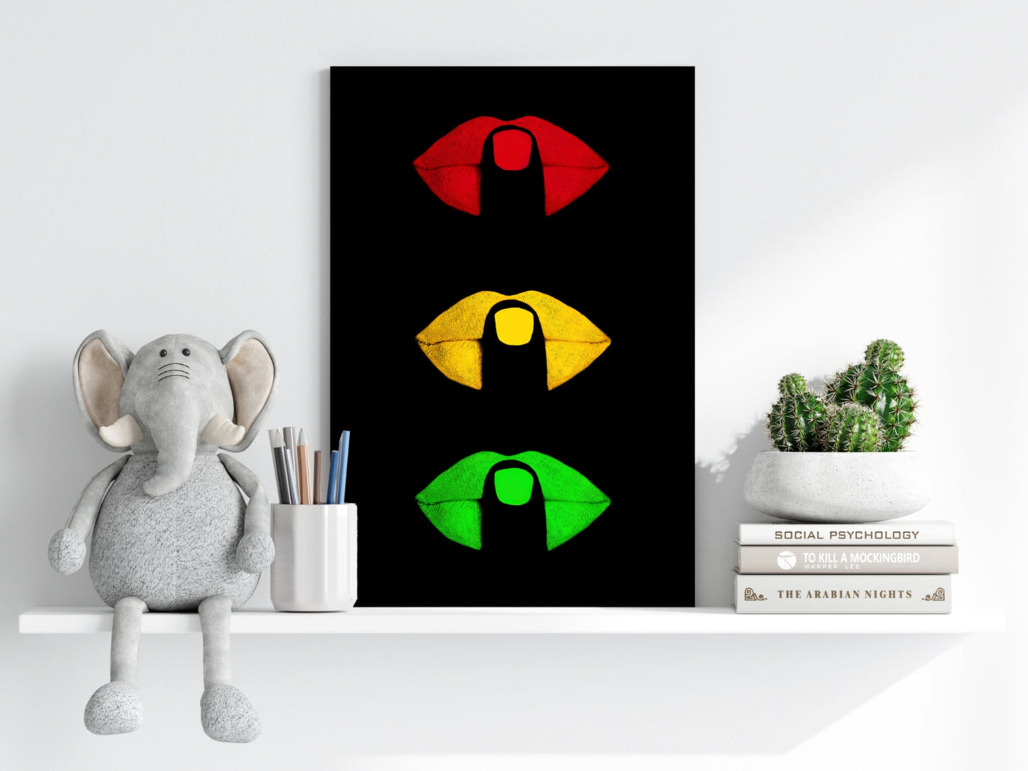 Hush Lips Metal Wall Art