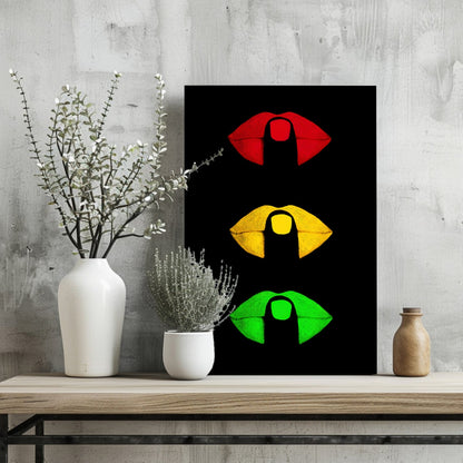 Hush Lips Metal Wall Art