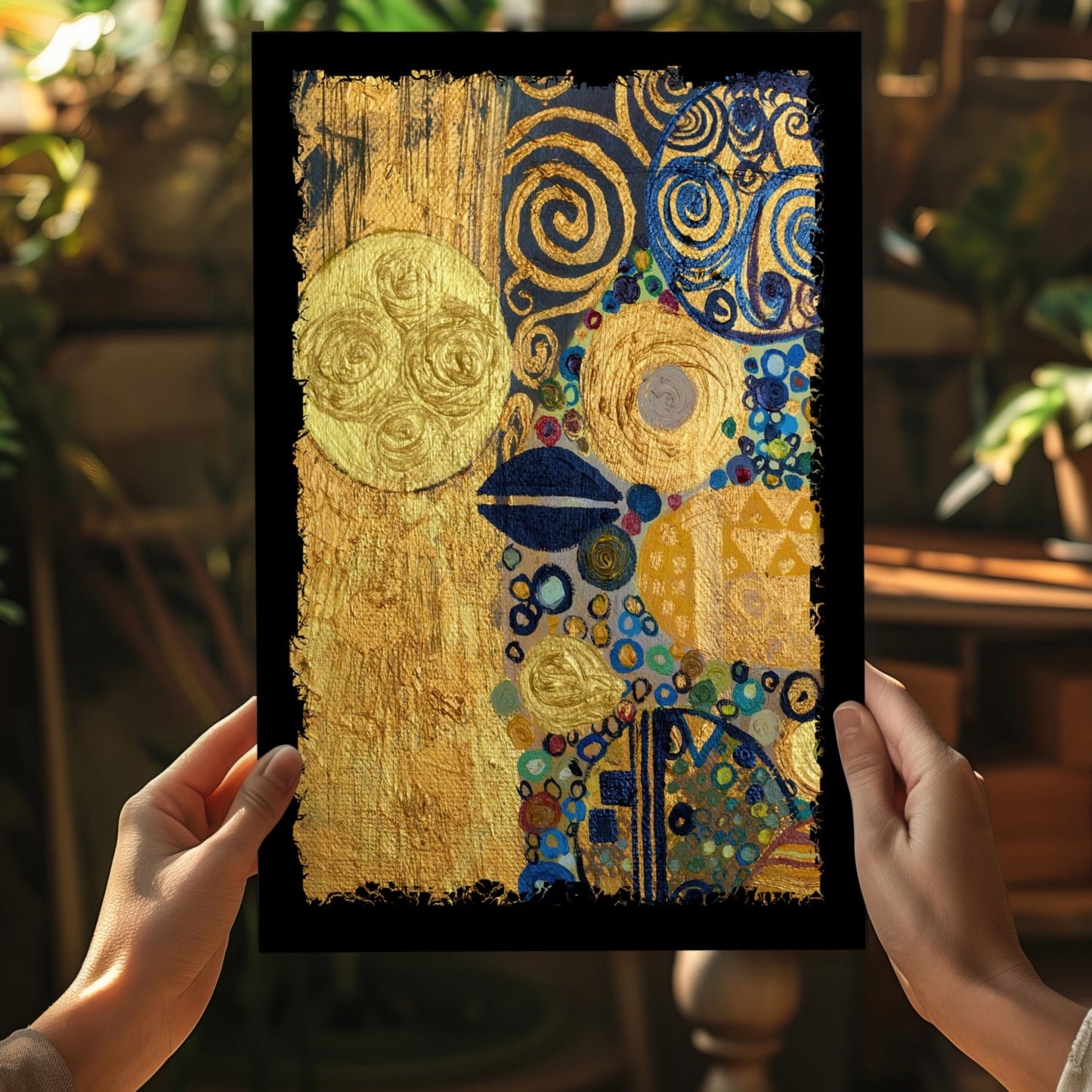 Gold Leaf Abstract Aluminum Wall Art