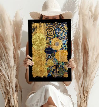 Gold Leaf Abstract Aluminum Wall Art