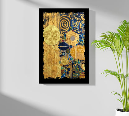 Gold Leaf Abstract Aluminum Wall Art