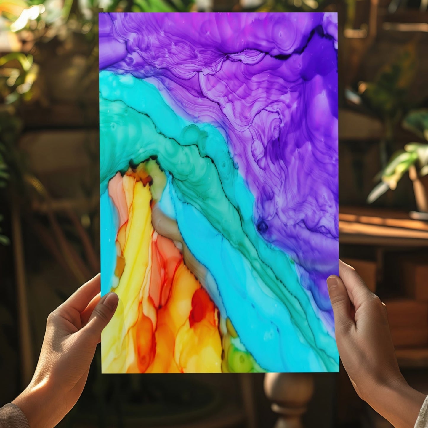 Abstract Transitions Metal Wall Art