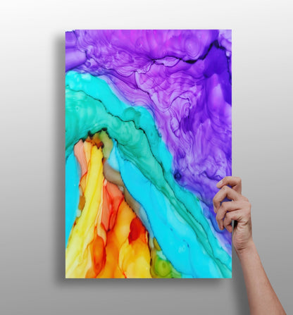 Abstract Transitions Metal Wall Art print in modern abstract design