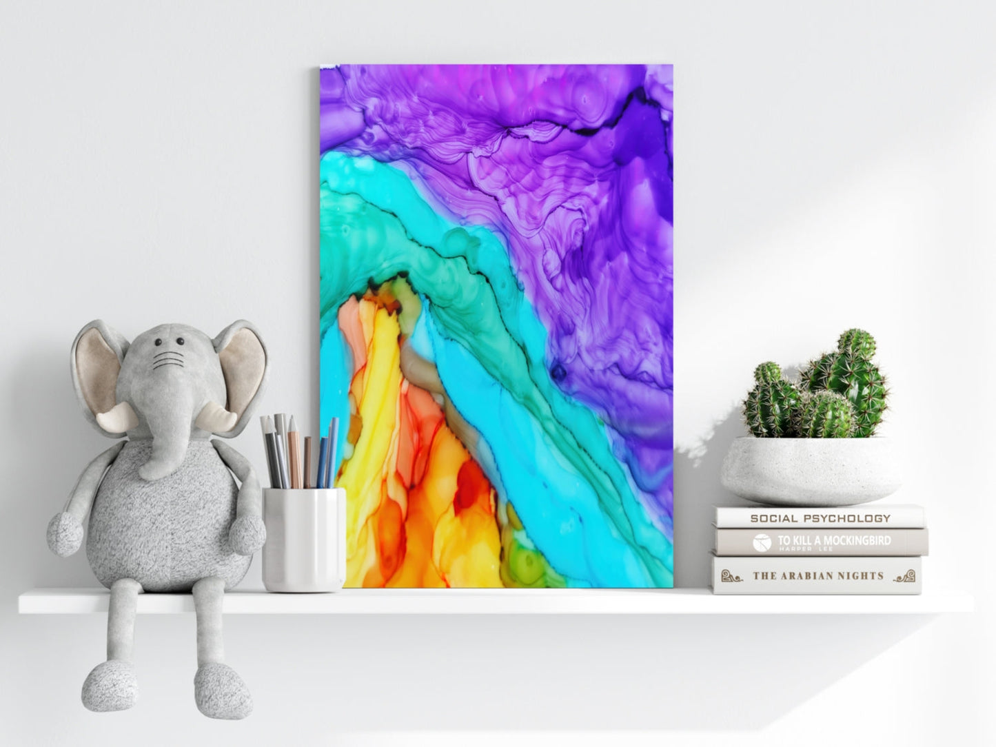 Abstract Transitions Metal Wall Art