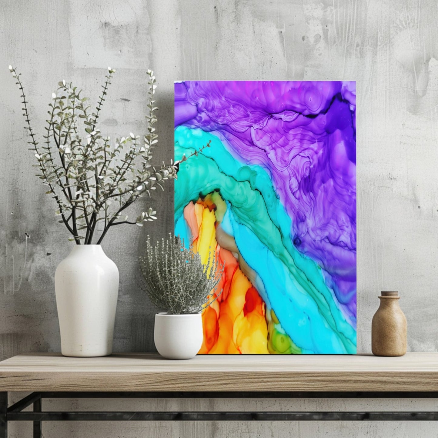 Abstract Transitions Metal Wall Art