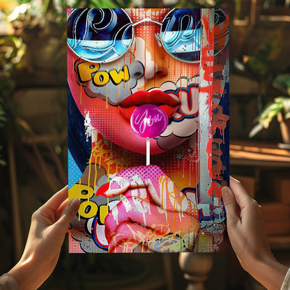 Lollipop Girl Metal Wall Art