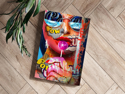 Lollipop Girl Metal Wall Art
